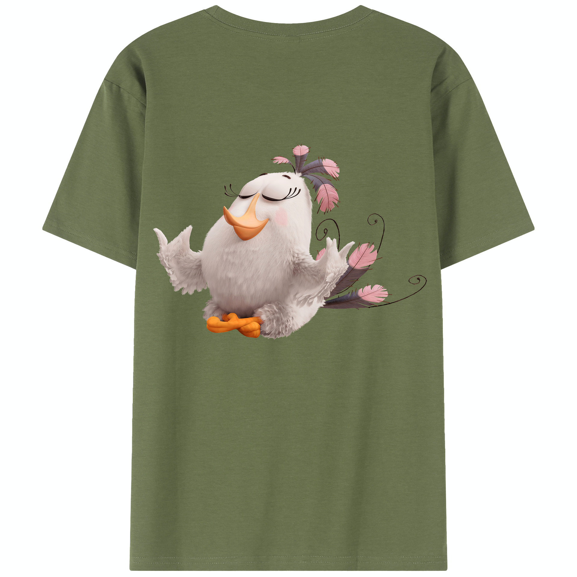 （画像用） Angry Birds アングリーバード 綿100％半袖Tシャツ（背面プリント）